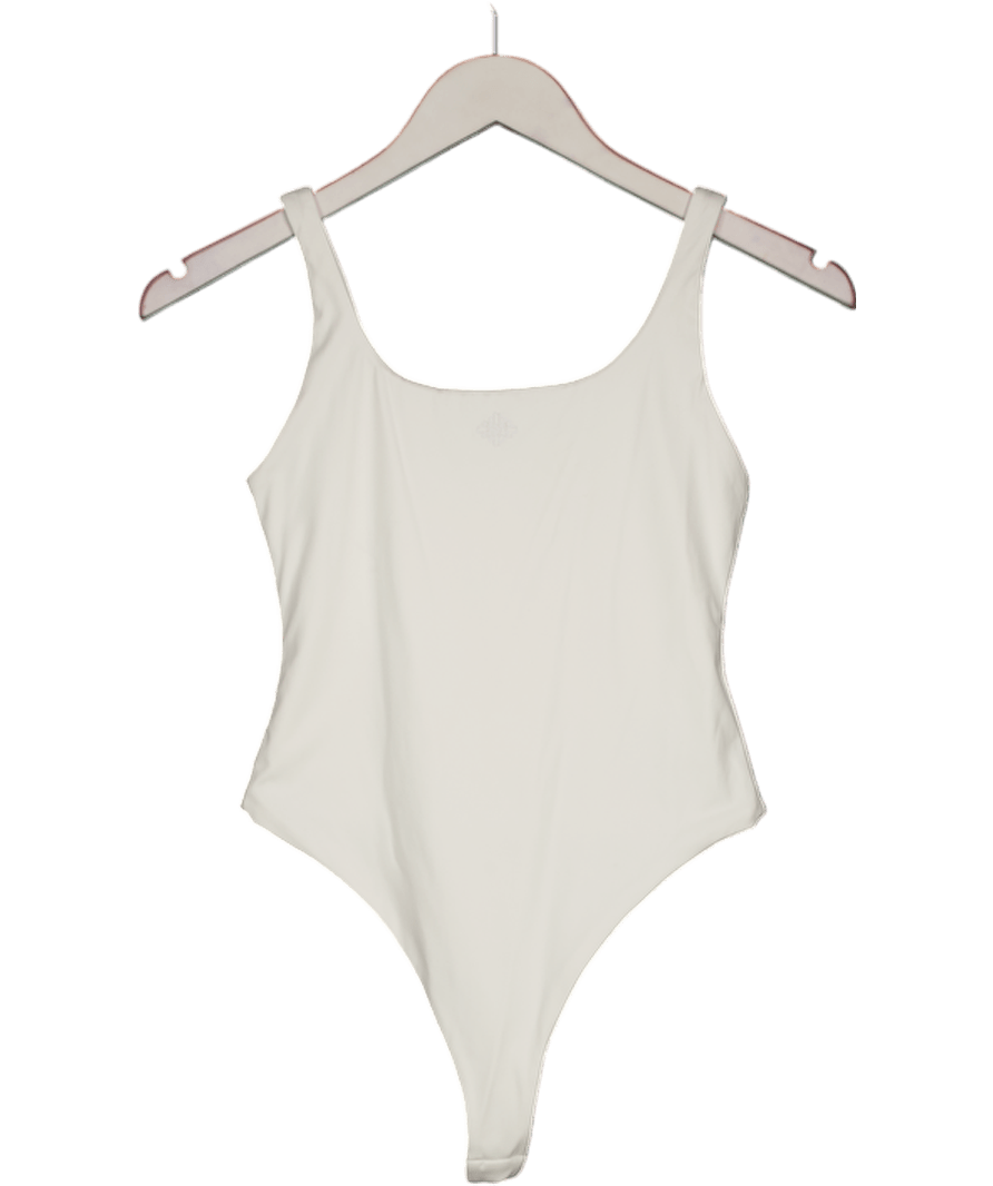 The Couture Club White Sculpting Jersey Scoop Neck Bodysuit UK 8 - Reliked