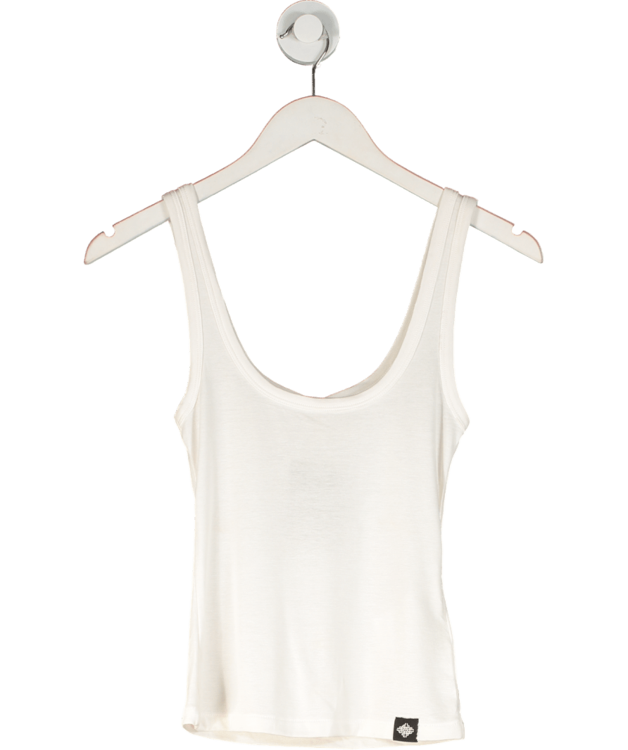The Couture Club White Slub Emblem Label Vest Top UK 8 - Reliked
