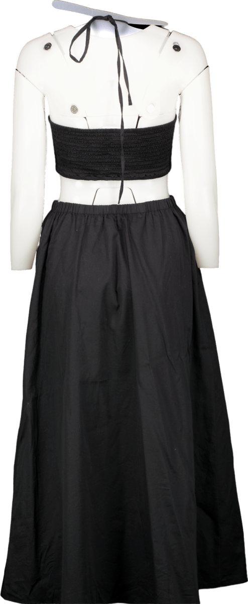 The Drop Black Strapless Maxi Dress UK S - Reliked