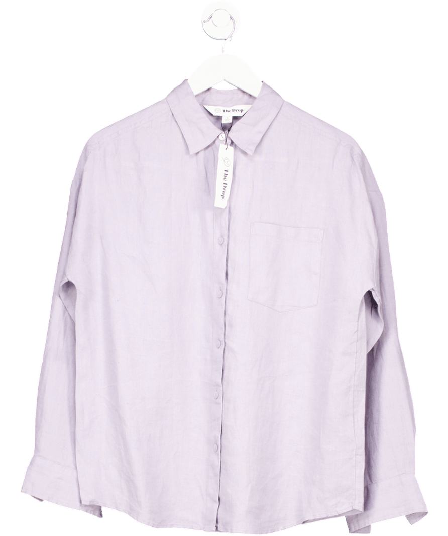 The Drop Purple India Linen Shirt UK S - Reliked