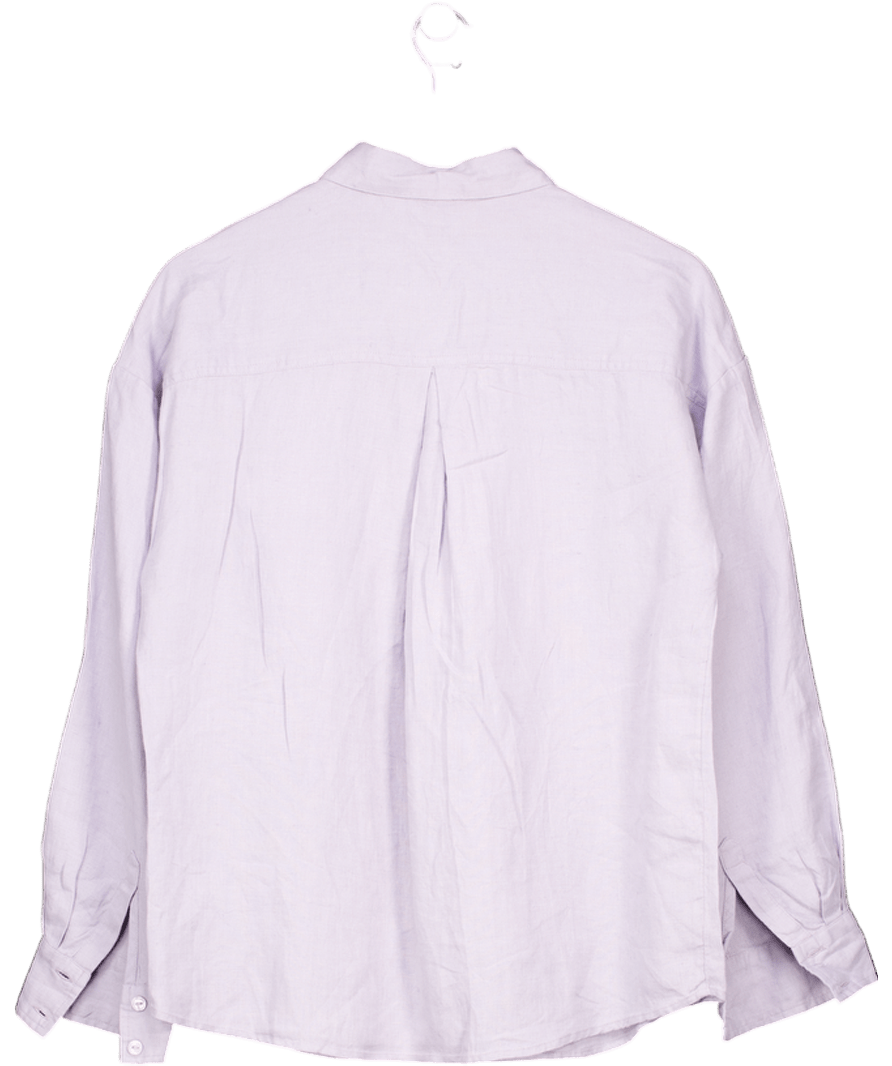 The Drop Purple India Linen Shirt UK S - Reliked