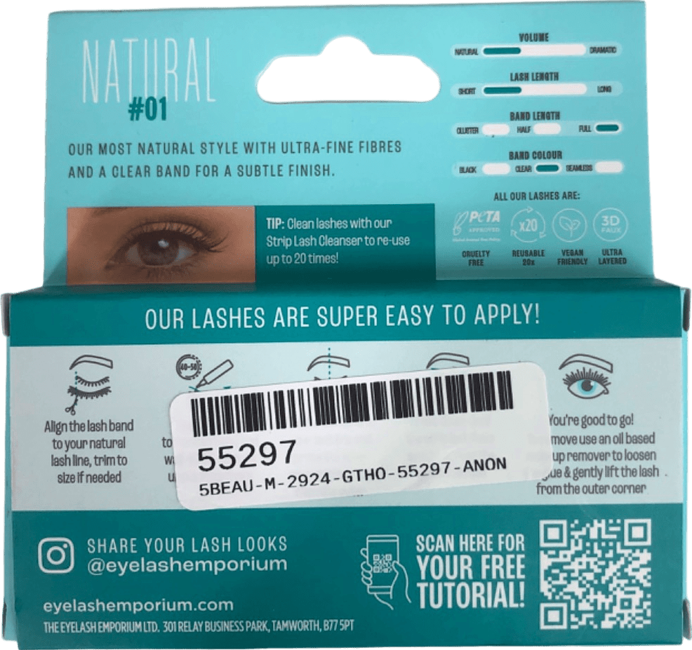 The Eyelash Emporium Natural 01 1ml - Reliked
