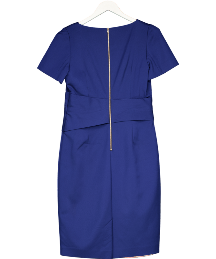 The Fold Blue Shift Midi Dress UK 12 - Reliked