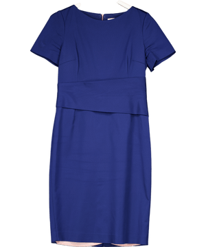The Fold Blue Shift Midi  Dress UK 12