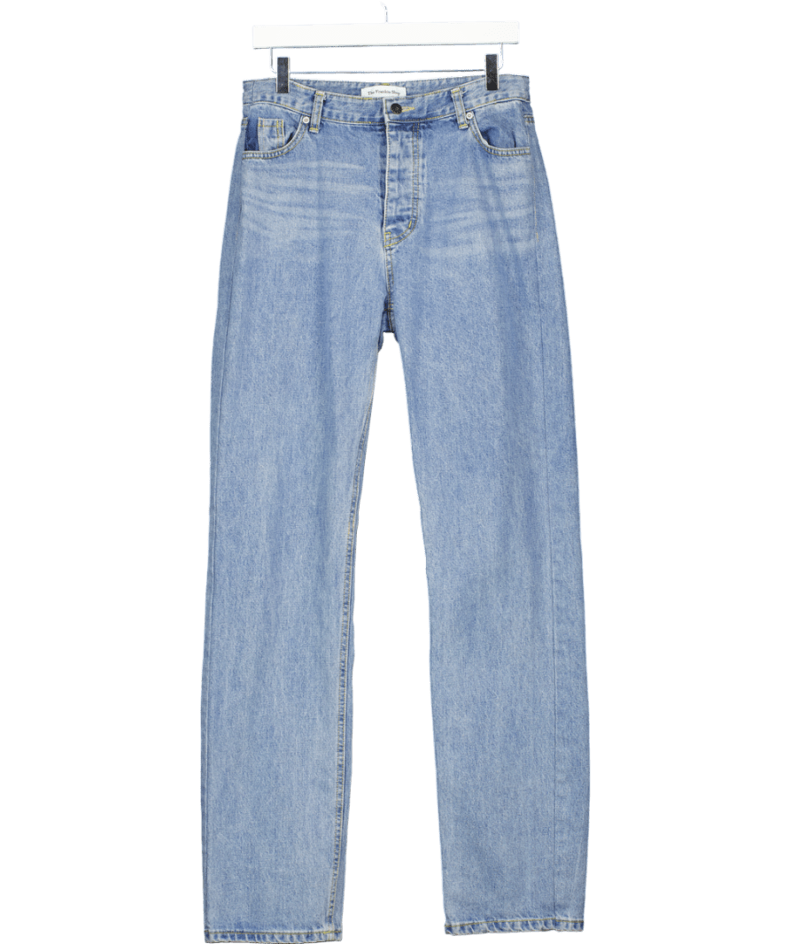 The Frankie Shop Blue Straight Leg Mid Rise Jeans UK 8 - Reliked