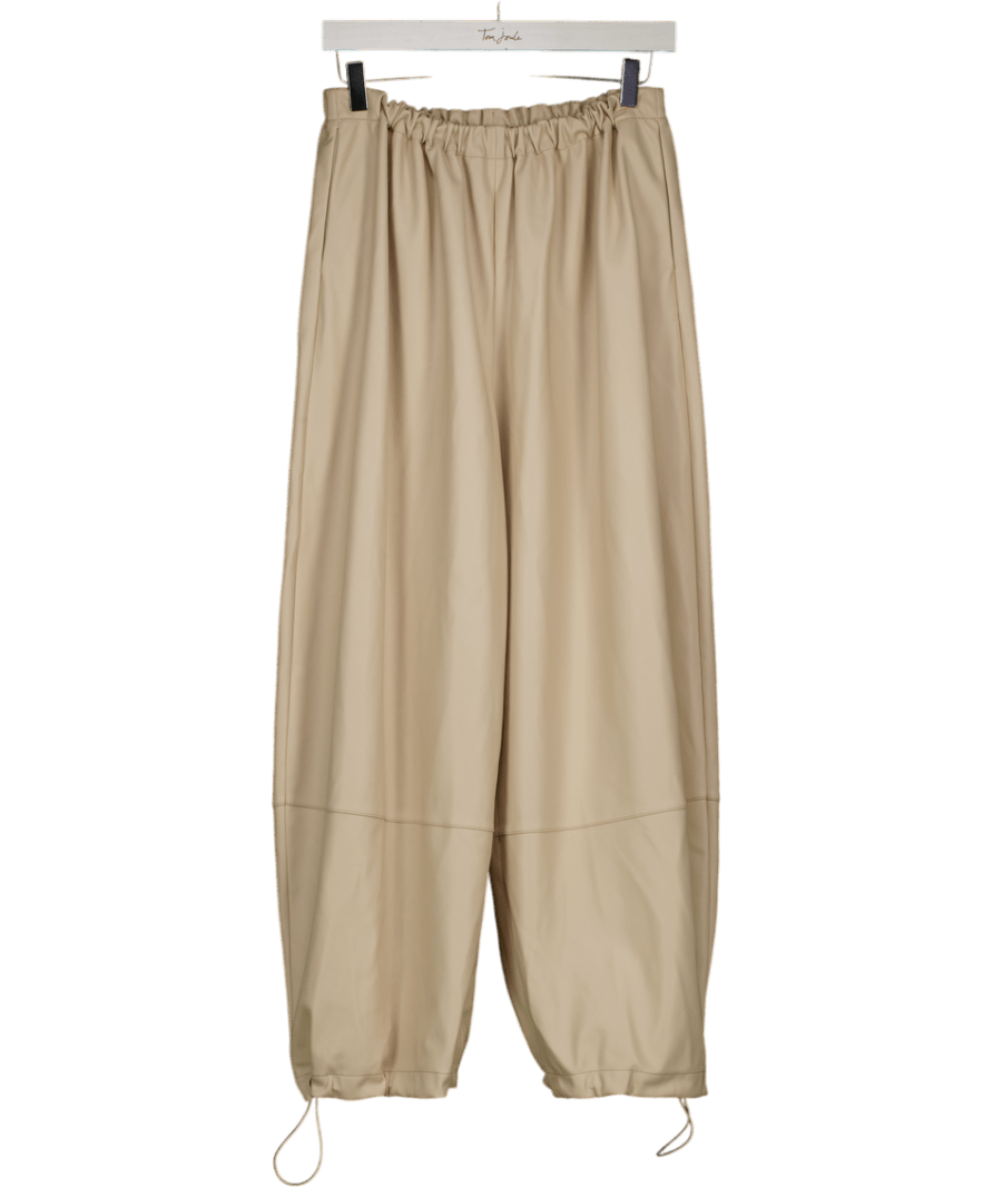 The Frankie Shop Cream Faux Leather Balloon Trousers One Size - Reliked