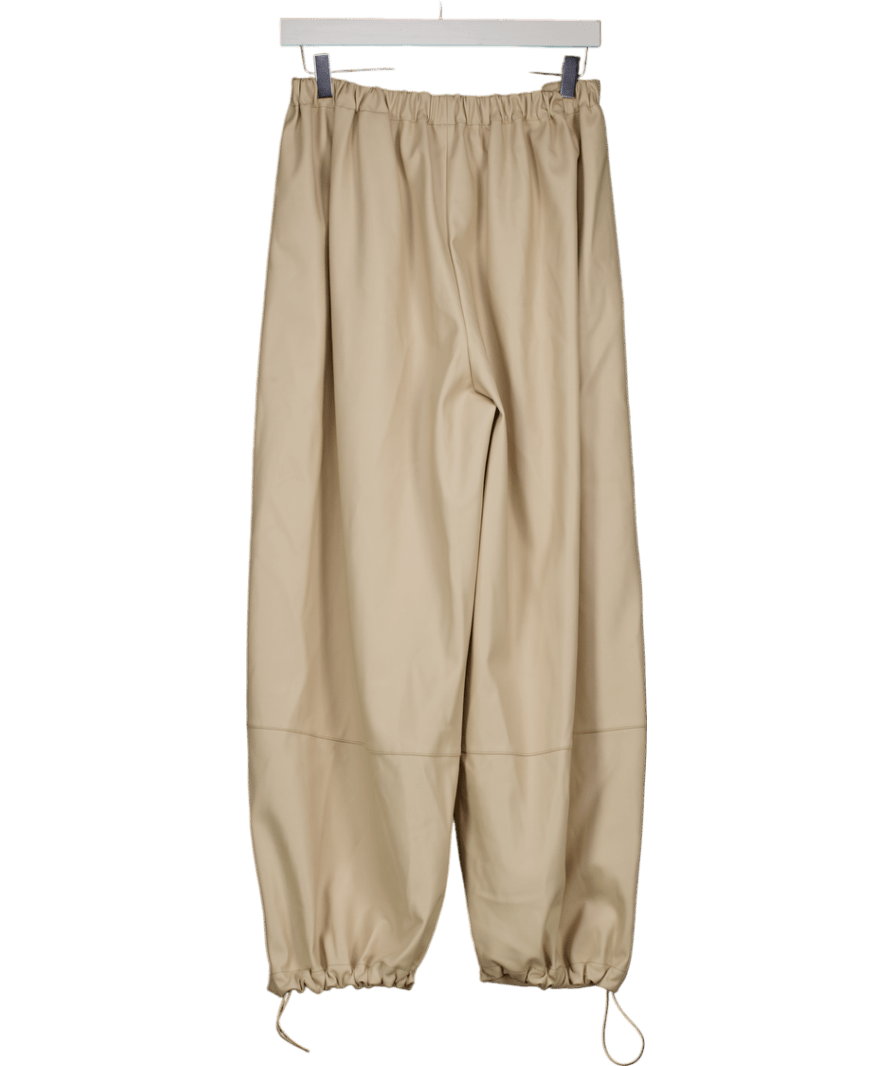 The Frankie Shop Cream Faux Leather Balloon Trousers One Size - Reliked