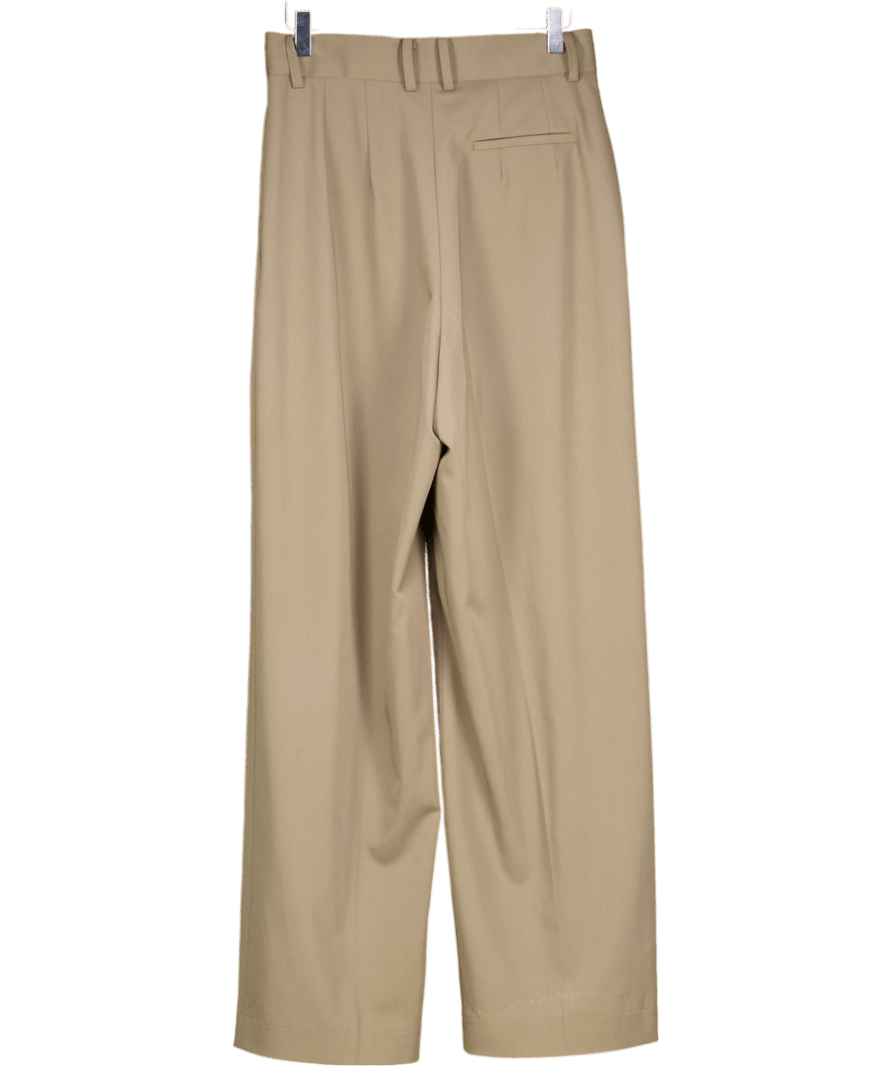 The Frankie Shop Green (paper Moon) Pleated Front Khaki Trousers UK S - Reliked