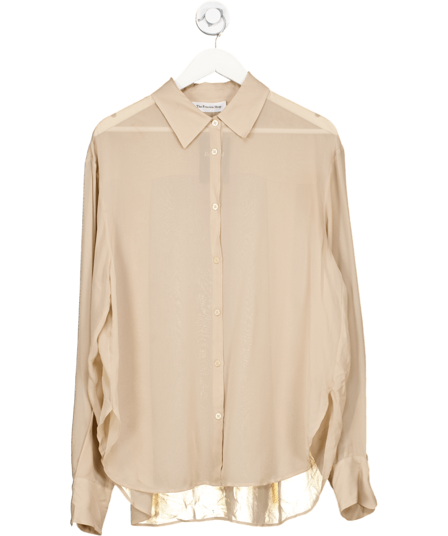 The Frankie Shop Nude Sheer Silk Shirt UK M - Reliked
