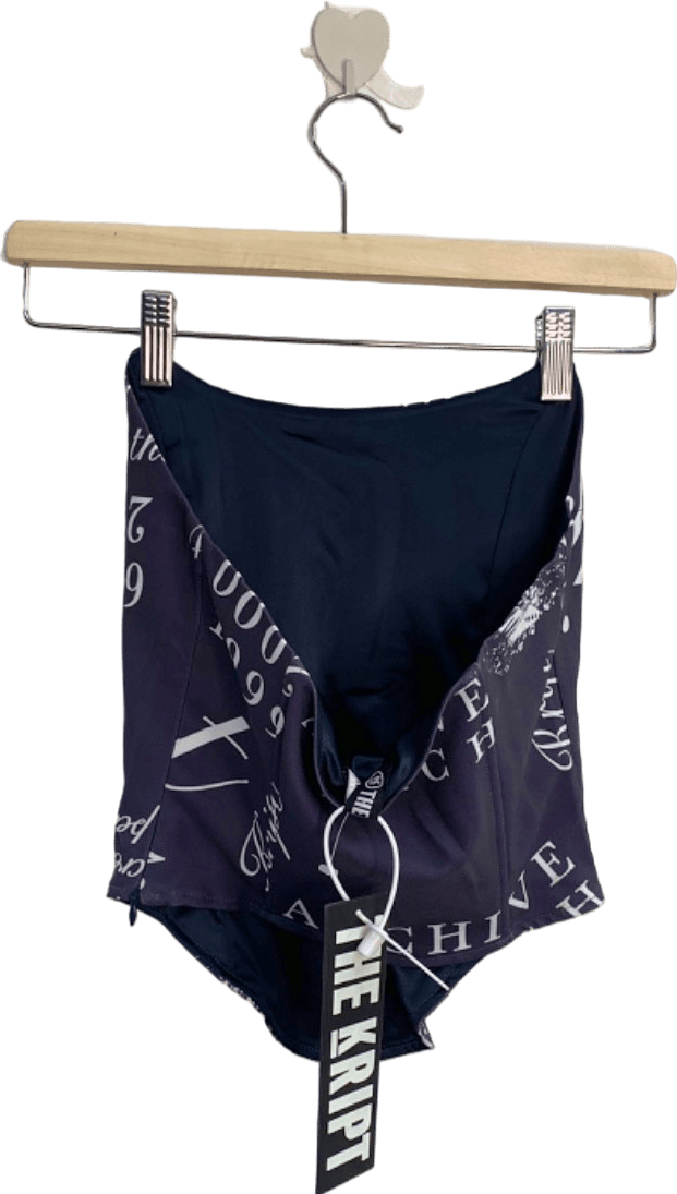 The Kript Black Printed Corset top SIZE S - Reliked