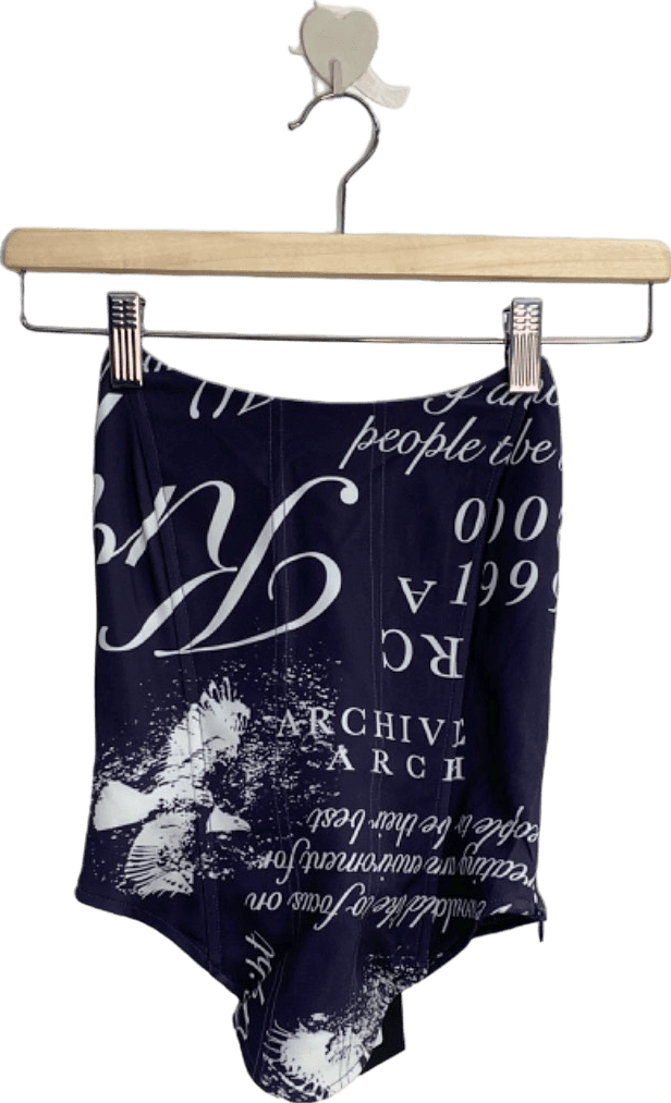 The Kript Black Printed Corset top SIZE S - Reliked