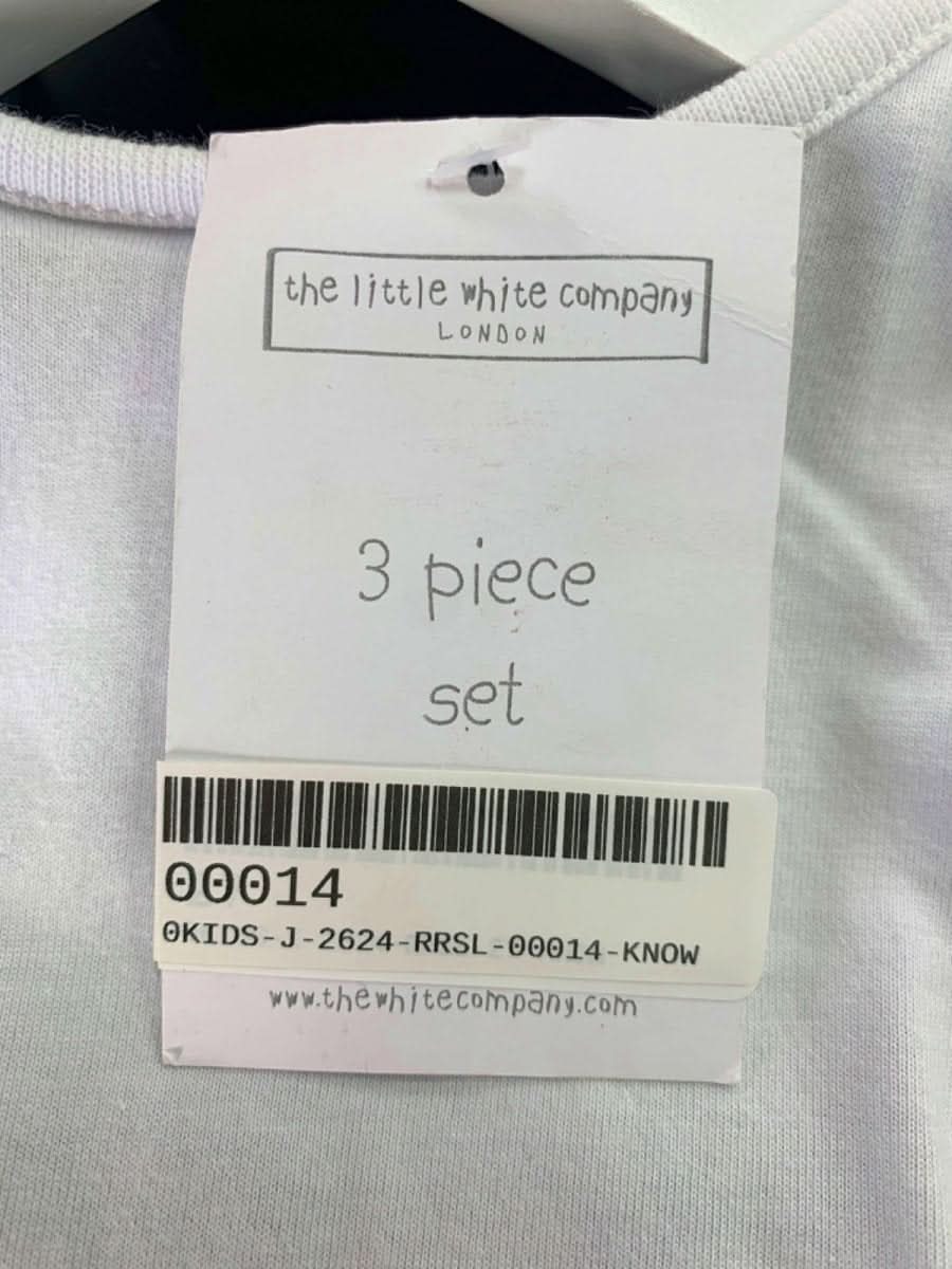 The Little White Company White Baby 3 Piece T-shirt, Shorts & Hat Set 3 - 6 Months - Reliked