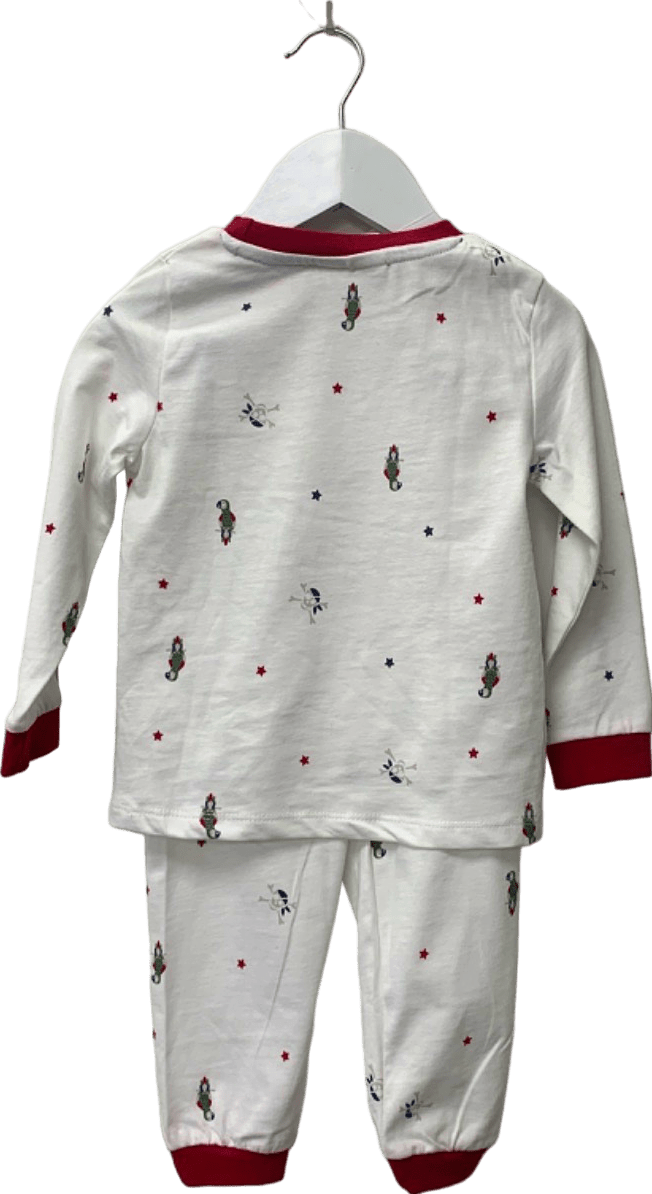 The Little White Company White/Red Parrot Print Pyjama Set 1½ - 2 Years - Reliked