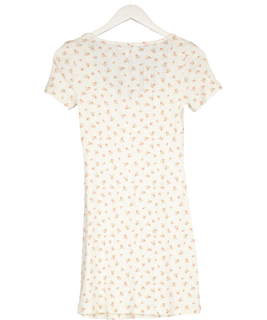 The NAP Co. Cream Ditsy Rose Print Pointelle Sleep Dress UK XS - Reliked