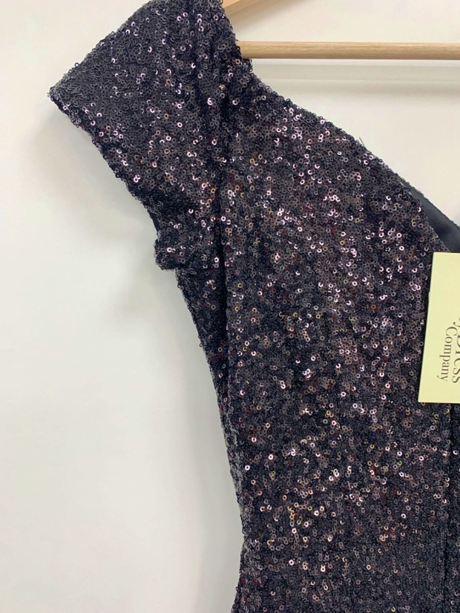 The Pretty Dress Company Black Sparkly Sequin Dress UK 8 - Reliked