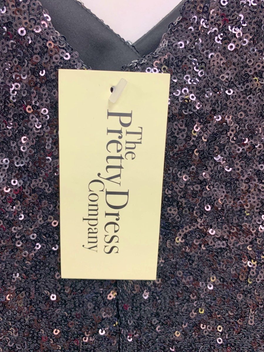 The Pretty Dress Company Black Sparkly Sequin Dress UK 8 - Reliked