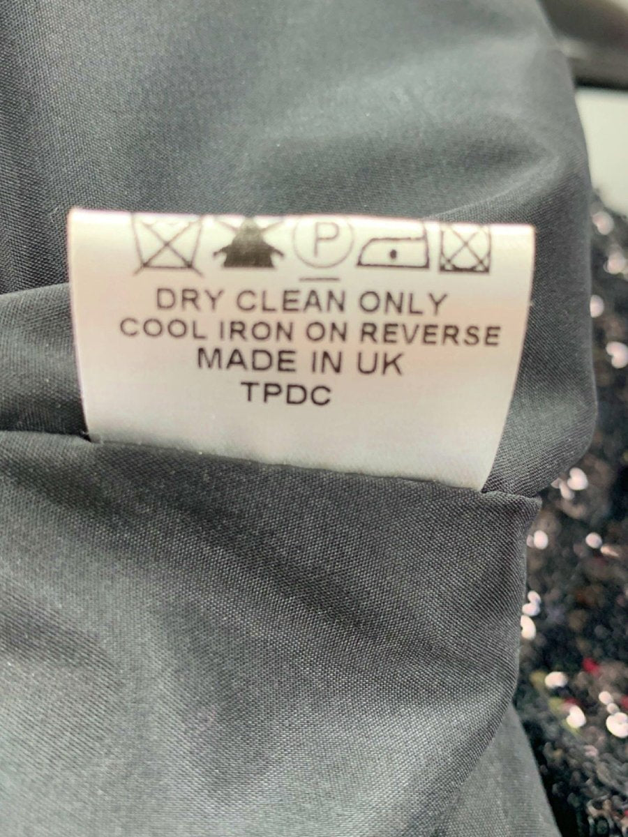 The Pretty Dress Company Black Sparkly Sequin Dress UK 8 - Reliked