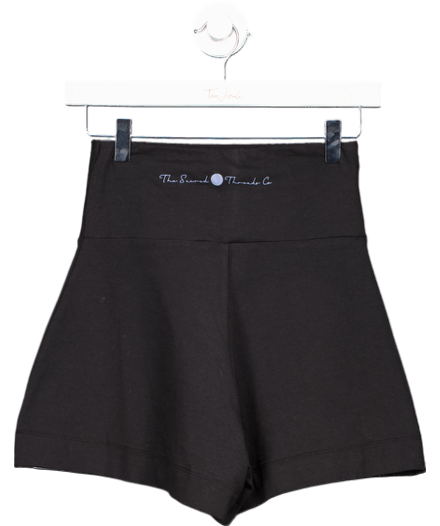 The sacred threads co Black Logo Print Shorts UK S - Reliked