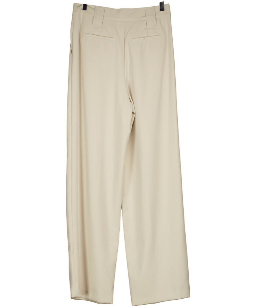 The White Company Beige Wide Leg Pleated Trousers UK 8 - Reliked