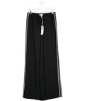The White Company Black Crepe Side Stripe Trousers UK 8 - Reliked