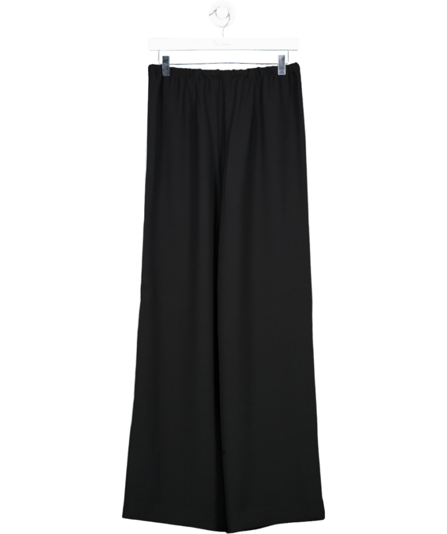 The White Company Black Crepe Side Stripe Trousers UK 8 - Reliked