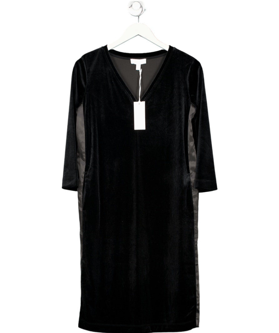 The White Company Black Velvet Pop Over Dress UK 6 - Reliked