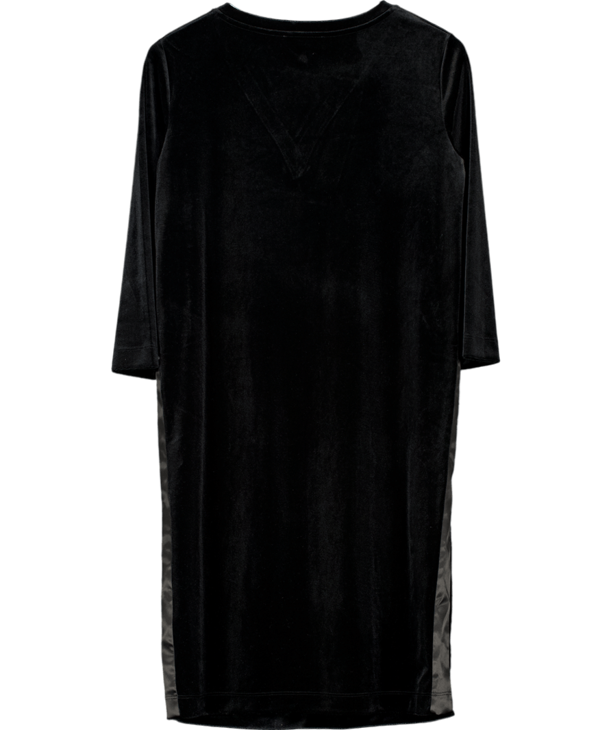 The White Company Black Velvet Pop Over Dress UK 6 - Reliked