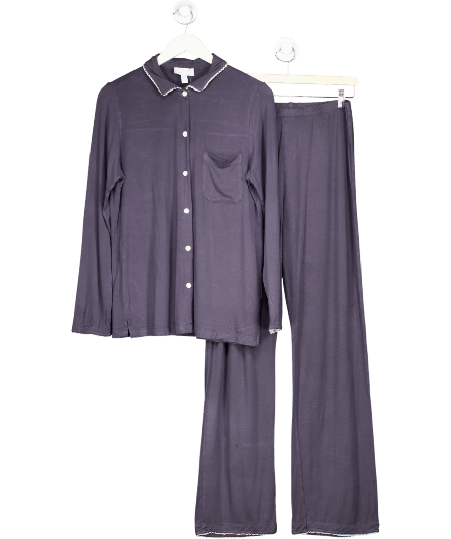 The White Company Grey Long Sleeve Shirt And Trousers Pyjama Set UK S - Reliked