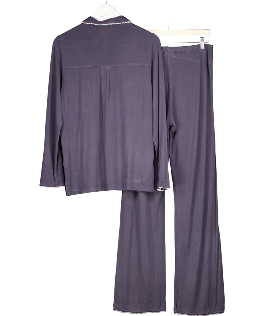 The White Company Grey Long Sleeve Shirt And Trousers Pyjama Set UK S - Reliked