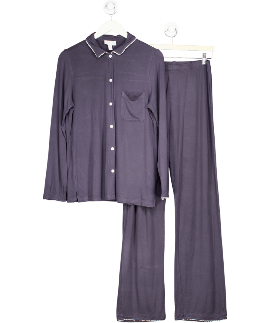The White Company Grey Long Sleeve Shirt And Trousers Pyjama Set UK S - Reliked