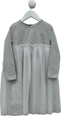 The White Company Grey Sparkle Jersey Tulle Dress 4 Years - Reliked