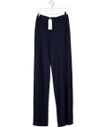 The White Company Navy Blue Cashmere Blend Whide Leg Knit Trousers UK XL - Reliked