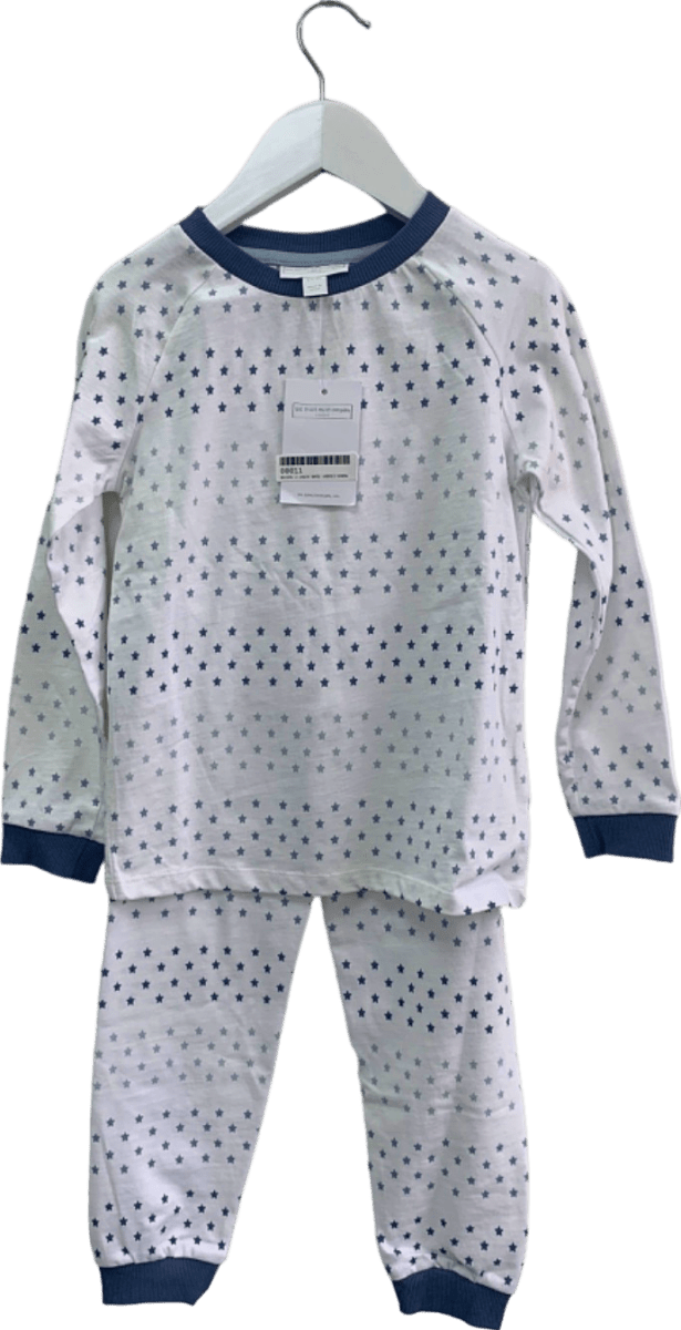 The White Company White/Blue Star Stripe Pyjama 4 - 5 Years - Reliked