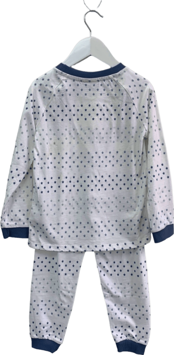 The White Company White/Blue Star Stripe Pyjama 4 - 5 Years - Reliked