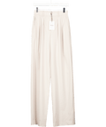 Theory Cream Fine Virgin Wool Double Pleat Trousers Sz00 UK XXS - Reliked