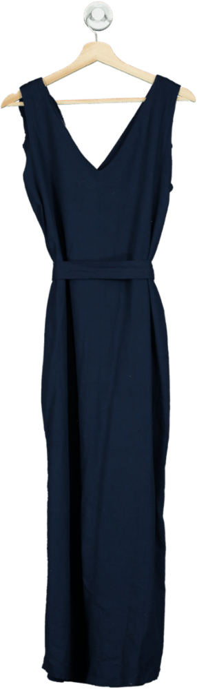 Threadbare Navy Ladies Button Midi Dress Lucy UK 12 - Reliked
