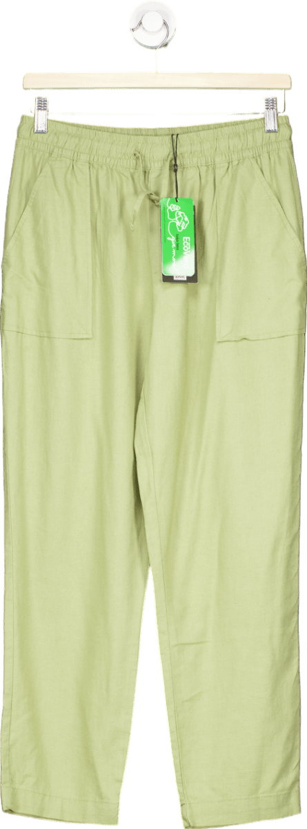 Threadbare Sage Green Rosewood Linen Trouser UK 12 - Reliked