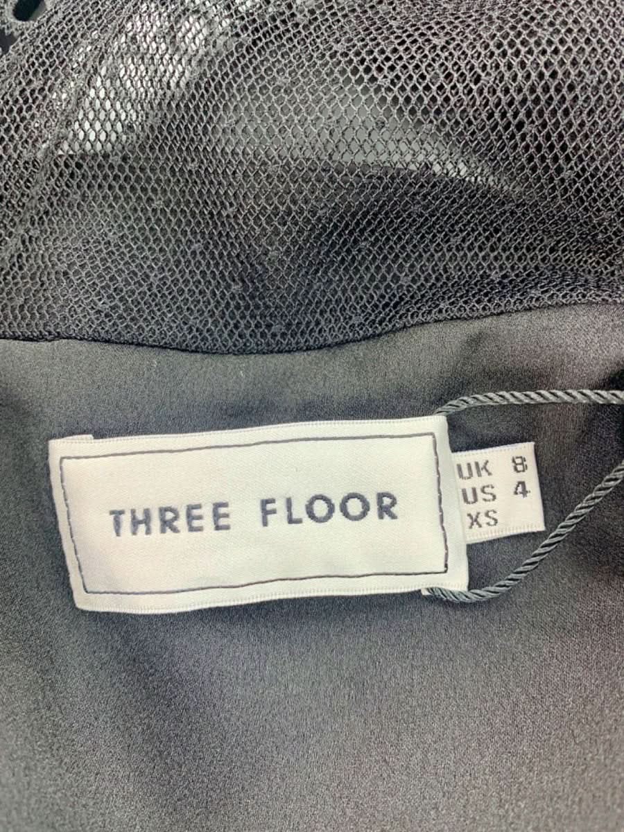 Three Floor Black Lace Midi Dress UK 8 - Reliked