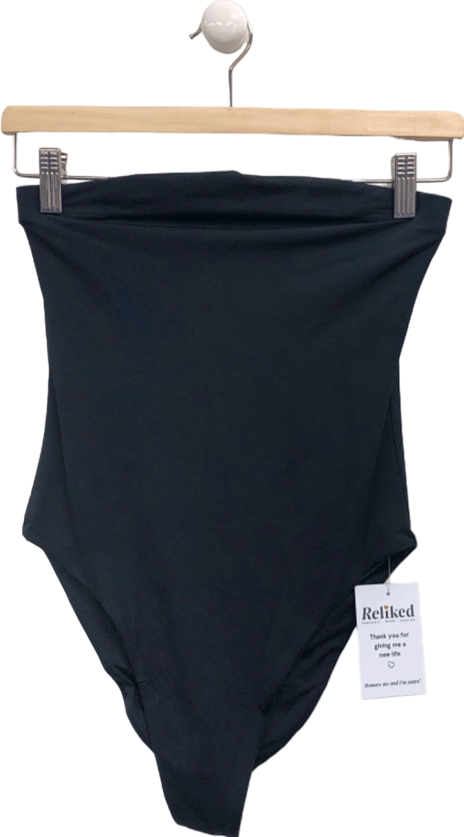 Toast Swim Black High - Waist Bikini Bottoms UK M - Reliked