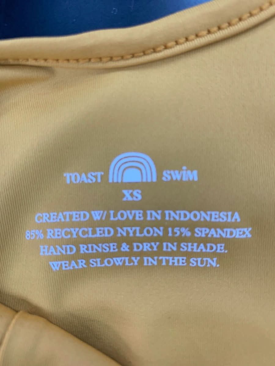 Toast Swim Mustard Yellow Swimsuit XS - Reliked