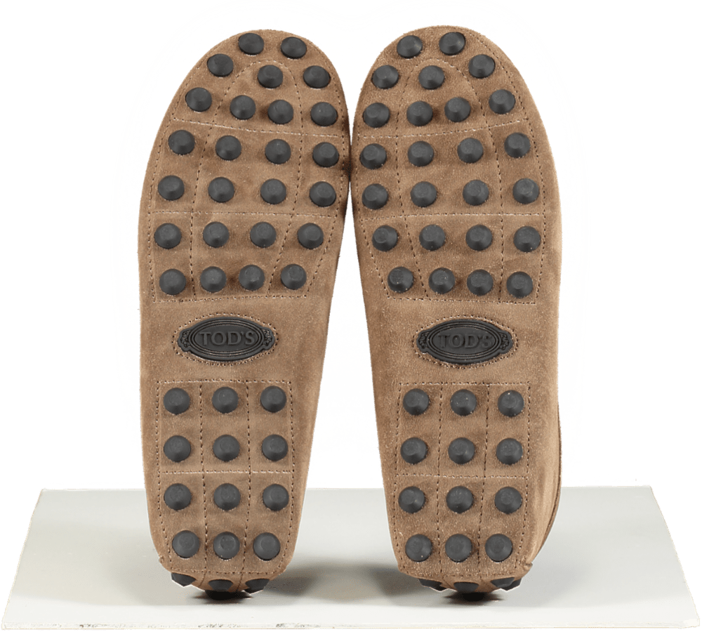 TOD'S Brown Suede Mocassino Gommino Macro Loafers UK 9 EU 43 👟 - Reliked