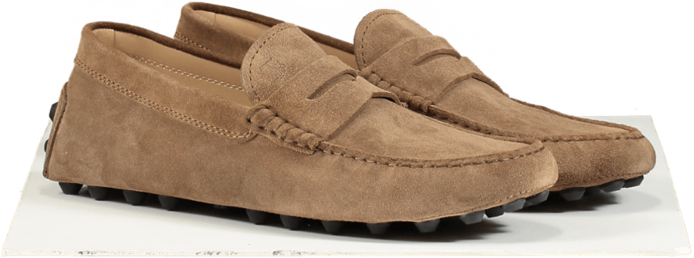 TOD'S Brown Suede Mocassino Gommino Macro Loafers UK 9 EU 43 👟 - Reliked