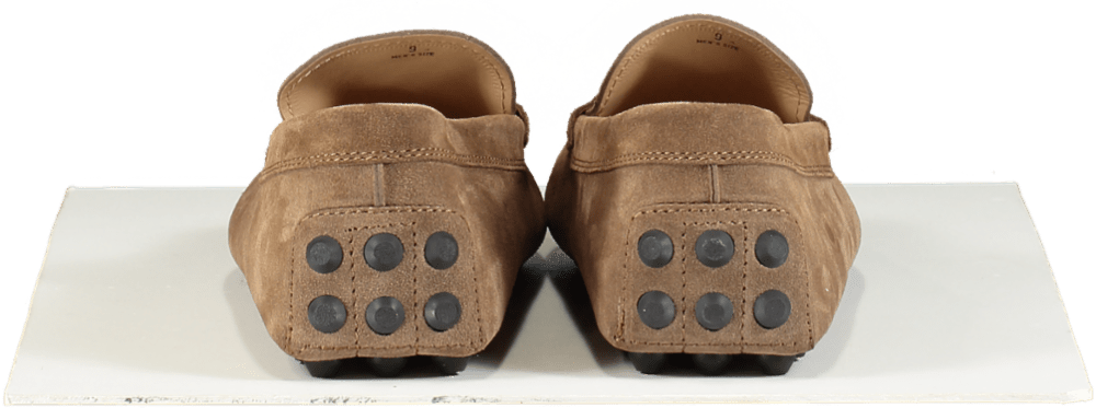 TOD'S Brown Suede Mocassino Gommino Macro Loafers UK 9 EU 43 👟 - Reliked