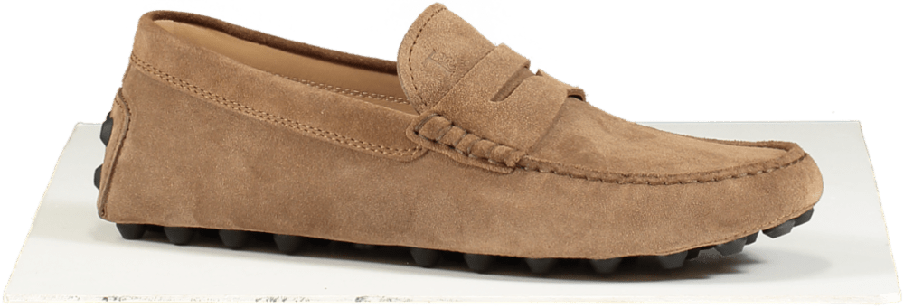 TOD'S Brown Suede Mocassino Gommino Macro Loafers UK 9 EU 43 👟 - Reliked