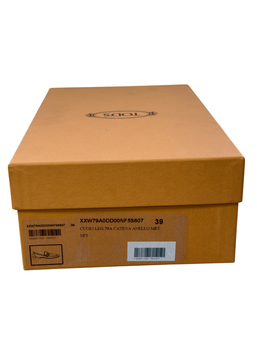 TOD'S Luxury Leather Chocolate Brown Chain - bit Loafers UK 6 EU 39 👠 - Reliked