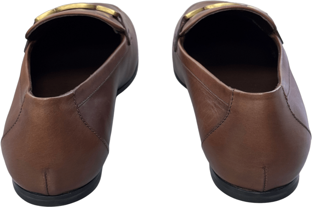 TOD'S Luxury Leather Chocolate Brown Chain - bit Loafers UK 6 EU 39 👠 - Reliked