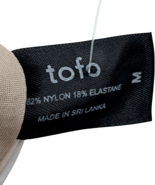 Tofo Multicoloured Striped Swimming Costume UK M - Reliked