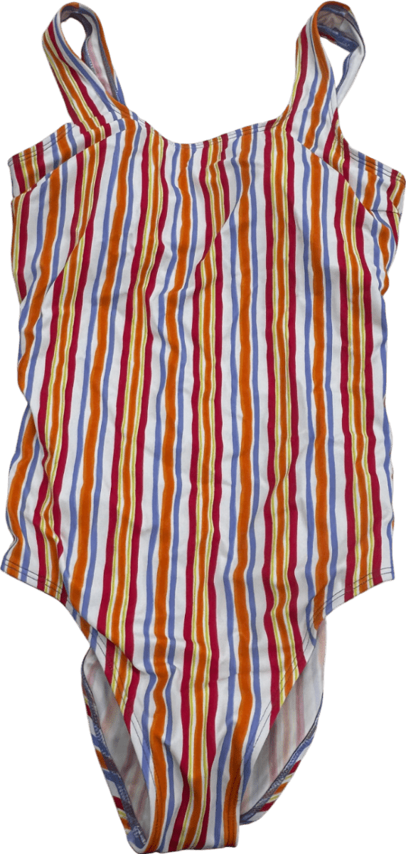 Tofo Multicoloured Striped Swimming Costume UK M - Reliked