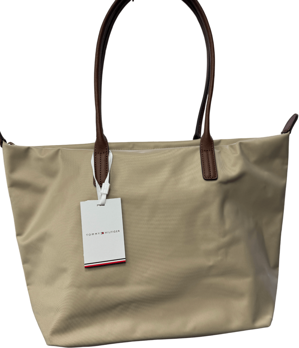 Tommy Hilfiger Beige Popette Tote Bag, Sandalwood One Size - Reliked