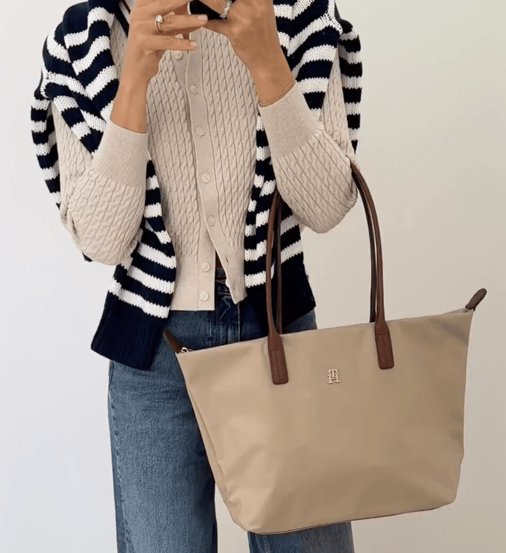 Tommy Hilfiger Beige Popette Tote Bag, Sandalwood One Size - Reliked